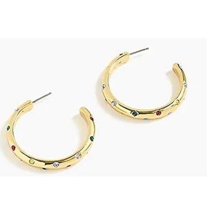 Alison Lou X J.Crew crystal-studded hoop earrings